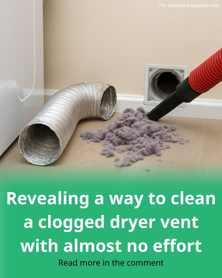 Revealing a way to clean a clogged dryer vent with almost no effort.
