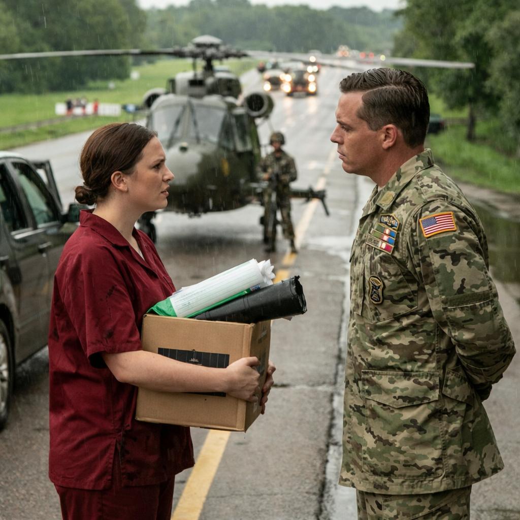 Fired ER Nurse Walks Home in the Rain, Then Two Black Hawks Land Looking for Her