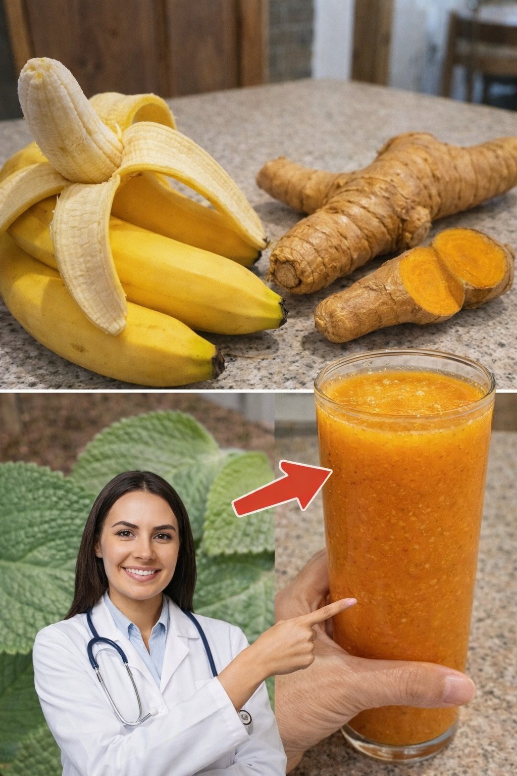 Discovering a Simple Banana Peel, Mint, and Turmeric Drink Recipe for Your Daily Routine in Your 60s