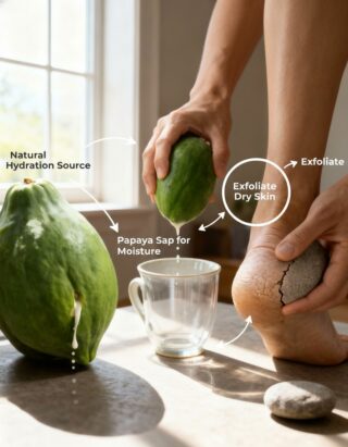 Discover Papaya Latex: Nature’s Answer for Soothing Dry Skin and Healing Cracked Heels