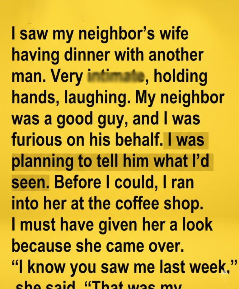 The Shocking Secret About My Neighbor’s Wife That Turned Everything Upside Down