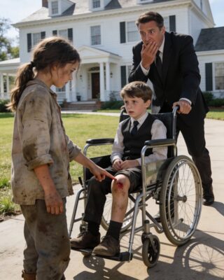 “ADOPT ME — I CAN MAKE YOUR SON WALK AGAIN,” the homeless girl said. The millionaire smiled… until one second rewrote his entire world.