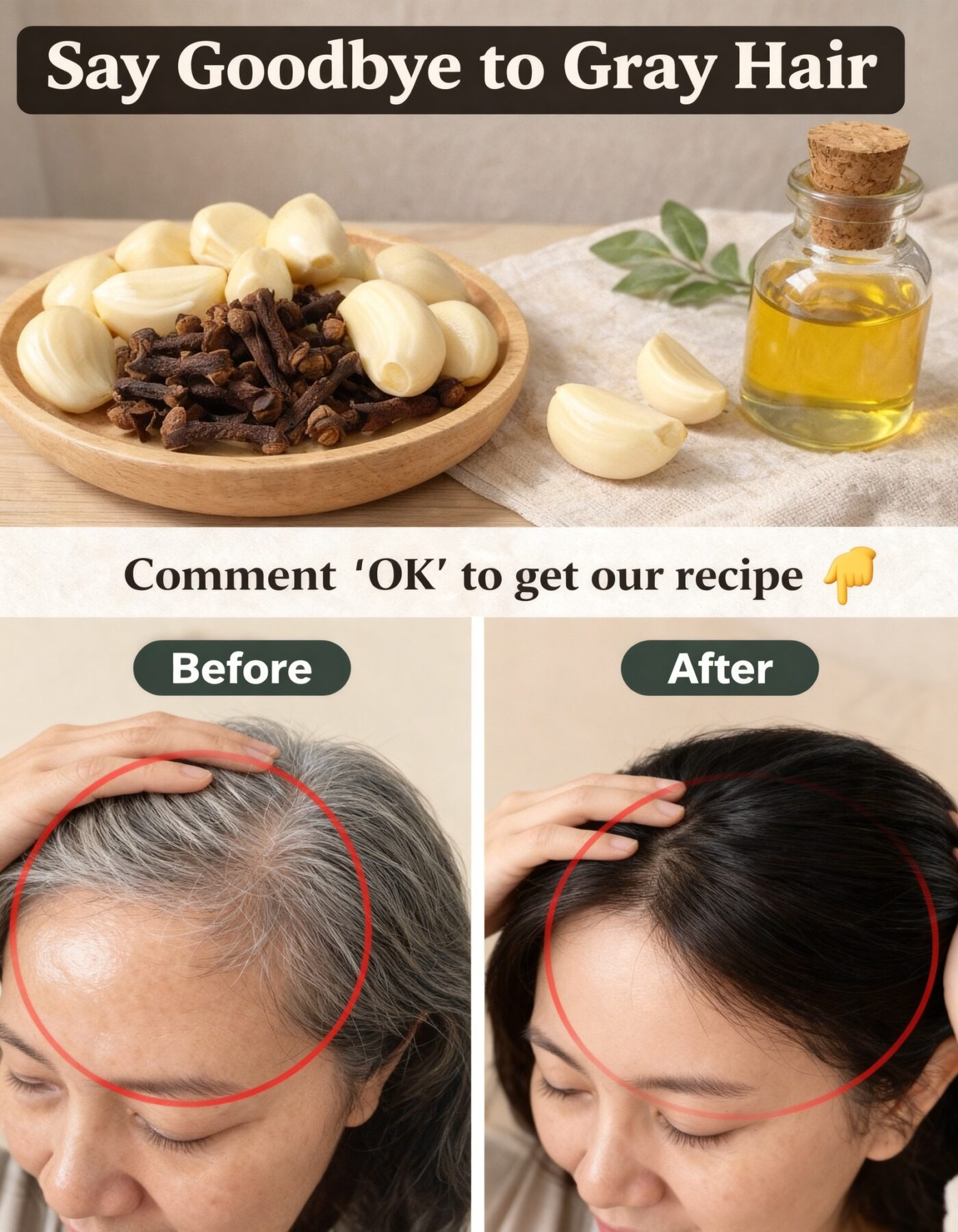 Say Goodbye to Gray Hair with Garlic and Cloves: A Powerful Natural Remedy