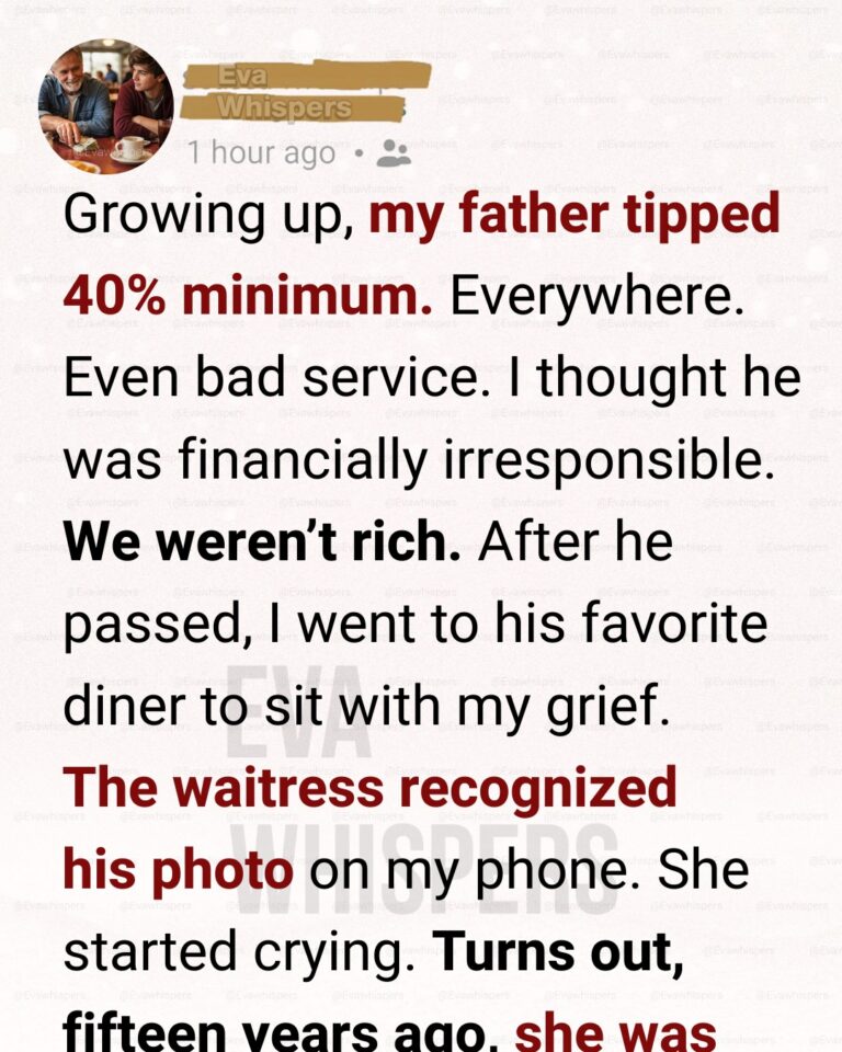 My Father’s Quiet Habit Seemed Wasteful—Until One Woman’s Life Explained Everything