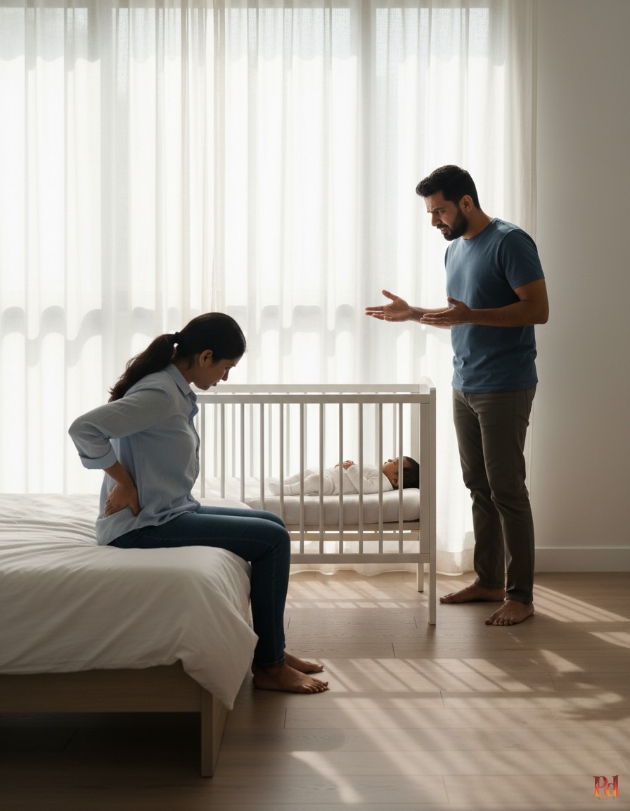 She had just given birth, but she kept saying her back hurt. Her husband told her she was just acting cute. But when he happened to watch the camera, his world collapsed…