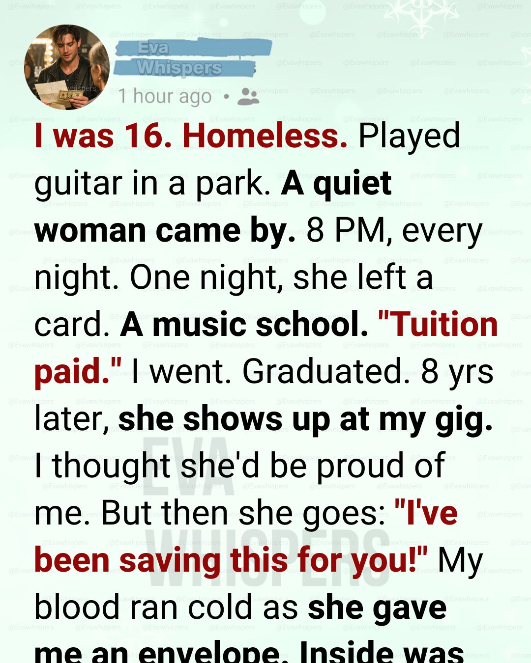 I Was Homeless With a Broken Guitar—A Silent Woman Gave Me $10 Every Night and Saved My Life