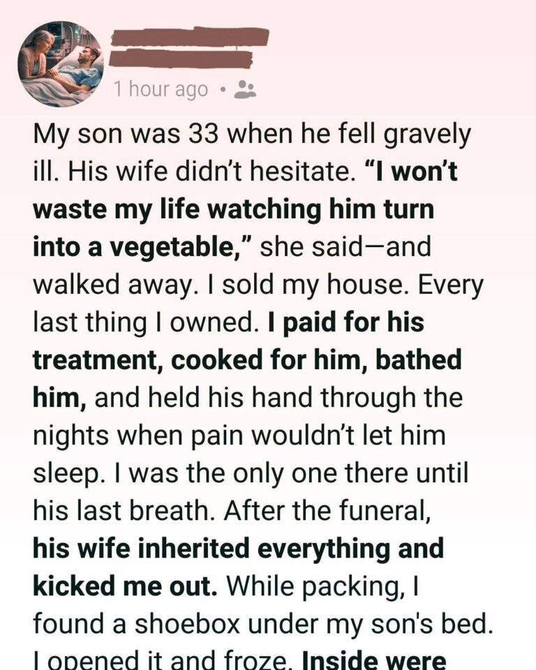 My Daughter-in-Law Walked Away When My Son Was Dying — The Secret He Left Behind Turned Everything Against Her