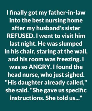 His Daughter Said “Leave Him in the Cold—He Prefers It That Way”—So I Brought a Space Heater, Stayed Overnight, and What I Discovered in His File Changed Everything