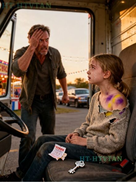At The School Carnival With My Daughter. She Tugged My Jacket. “Dad, Can We Just Go Home? Please?” We Got To The Truck. She Lifted Her Sweater. What I Saw Made Me Stop Breathing. Bruises. Dark Purple Bruises Across Her Ribs. “Mr. Harrison Did This,” She Whispered. The Principal. I Didn’t Scream. I Didn’t Cry. I Buckled Her Seatbelt. Drove Straight To The Hospital. I Made Calls. Exact Four Hours Later,