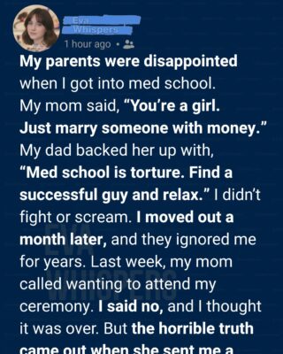 My Parents Told Me to Marry Rich Instead of Becoming a Doctor—Seven Years Later, My Mom’s Letter Broke Me