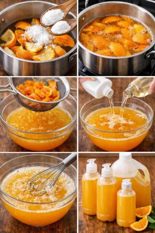 Orange Peels + Salt: A Powerful Homemade Dish Soap