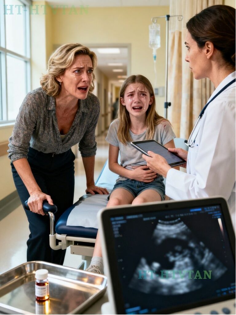 My 15-year-old Daughter Had Been Complaining Of Nausea And Stomach Pain. My Husband Said, “She’s Just Faking It. Don’t Waste Time Or Money.” I Took Her To The Hospital In Secret. The Doctor Looked At The Scan And Whispered,”there’s Something Inside Her-•.” I Could Do Nothing But Scream.