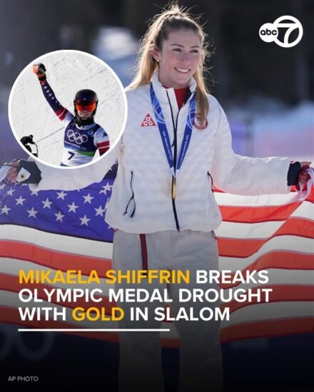US star Mikaela Shiffrin wins slalom to break 8-year Olympic medal drought