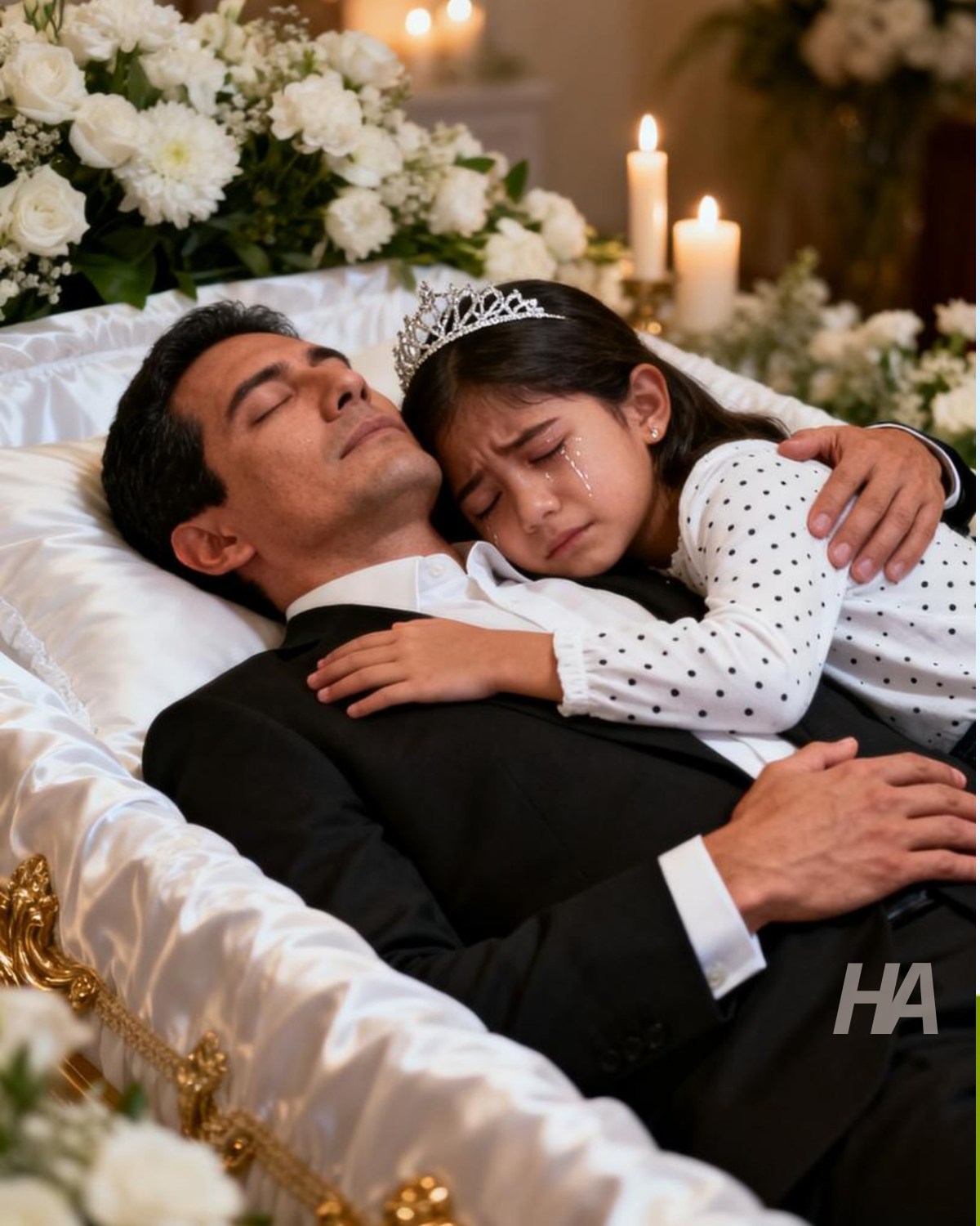 THE LITTLE GIRL CLIMBED INTO HER FATHER’S COFFIN… AND THE DEAD MAN’S HAND HUGGED HER BACK