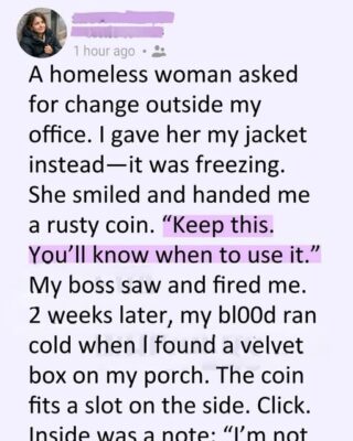 I Handed My Jacket to a Woman in the Cold, and Two Weeks Later a Velvet Box Turned My World Upside Down