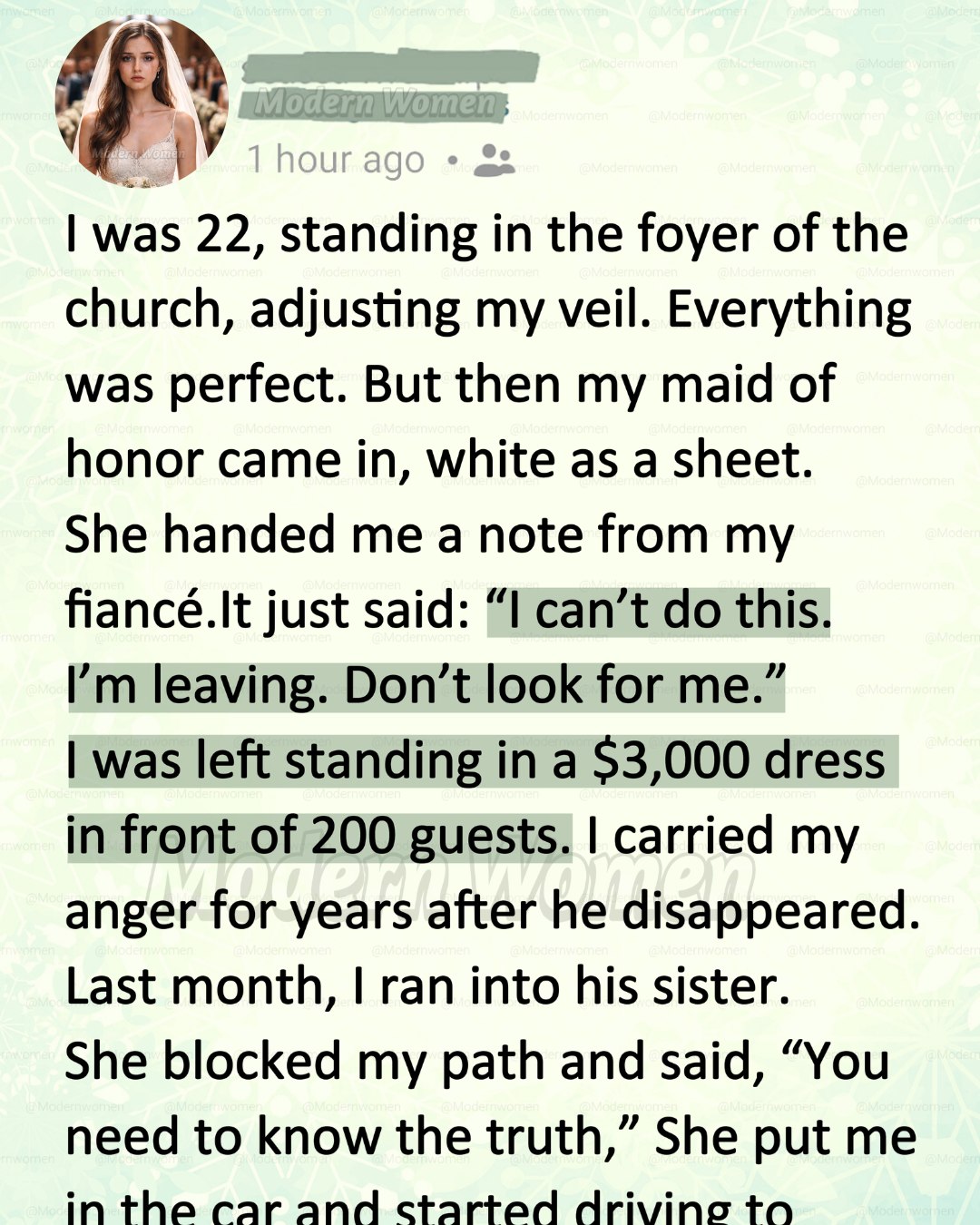 My Fiancé Disappeared on Our Wedding Day—Three Years Later, I Learned the Devastating Truth