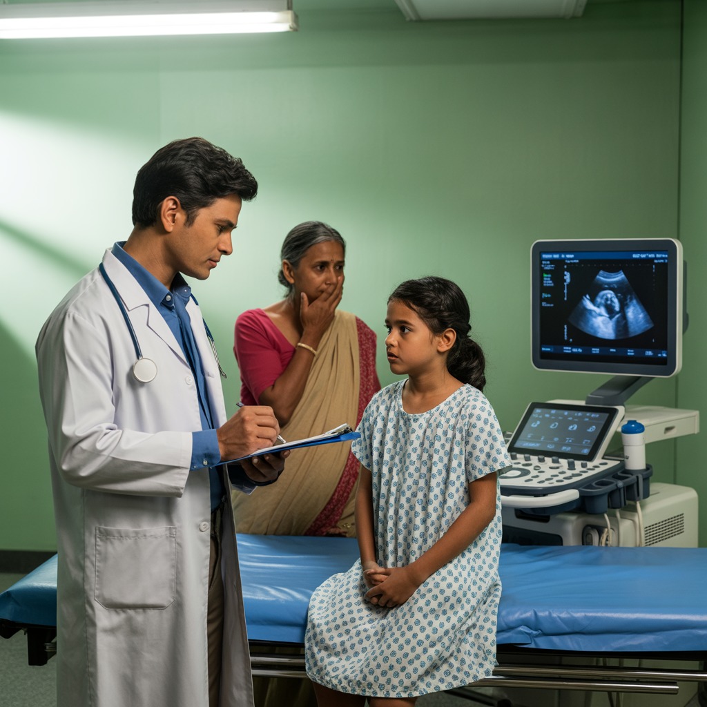 “My husband insisted that the girl was just pretending, until I secretly took her to have some tests done. When the doctor looked at the screen, he whispered trembling, ‘There is something alive inside the girl…,’ and my scream tore through the silence of the hospital.”