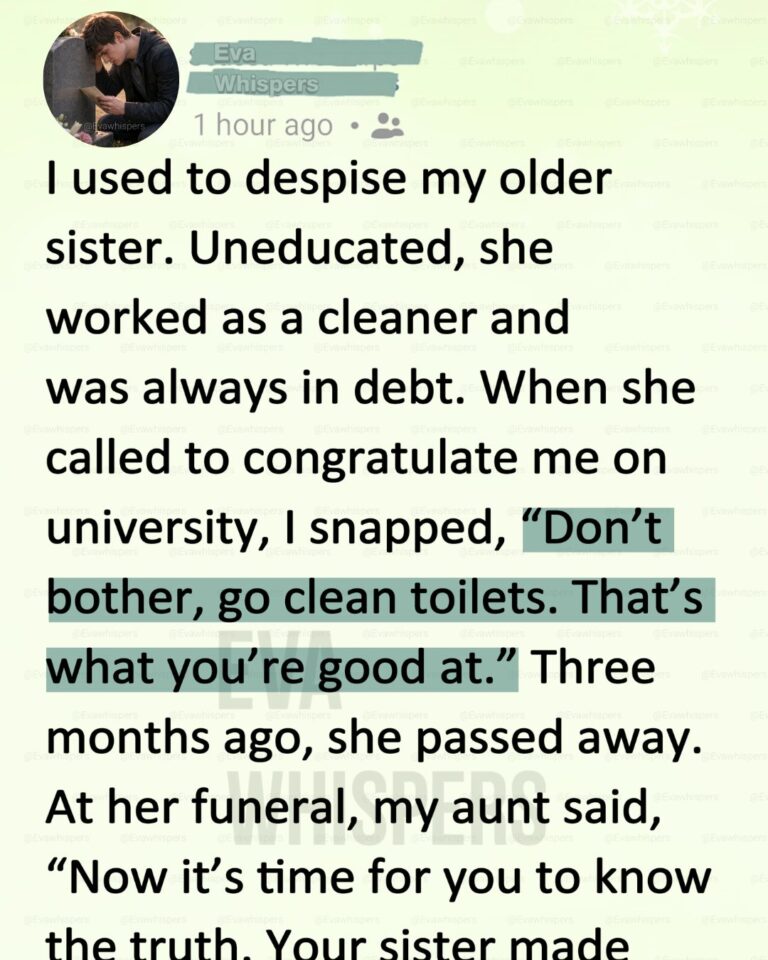 I Mocked My Sister’s Life… Until Her Funeral Revealed the Truth That Shattered Me