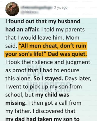 I Stayed With a Cheater for My Son… Until My Father Did Something I Never Expected