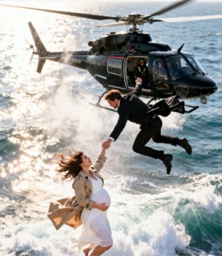 The husband pushes his pregnant, billionaire wife from a helicopter to claim the inheritance