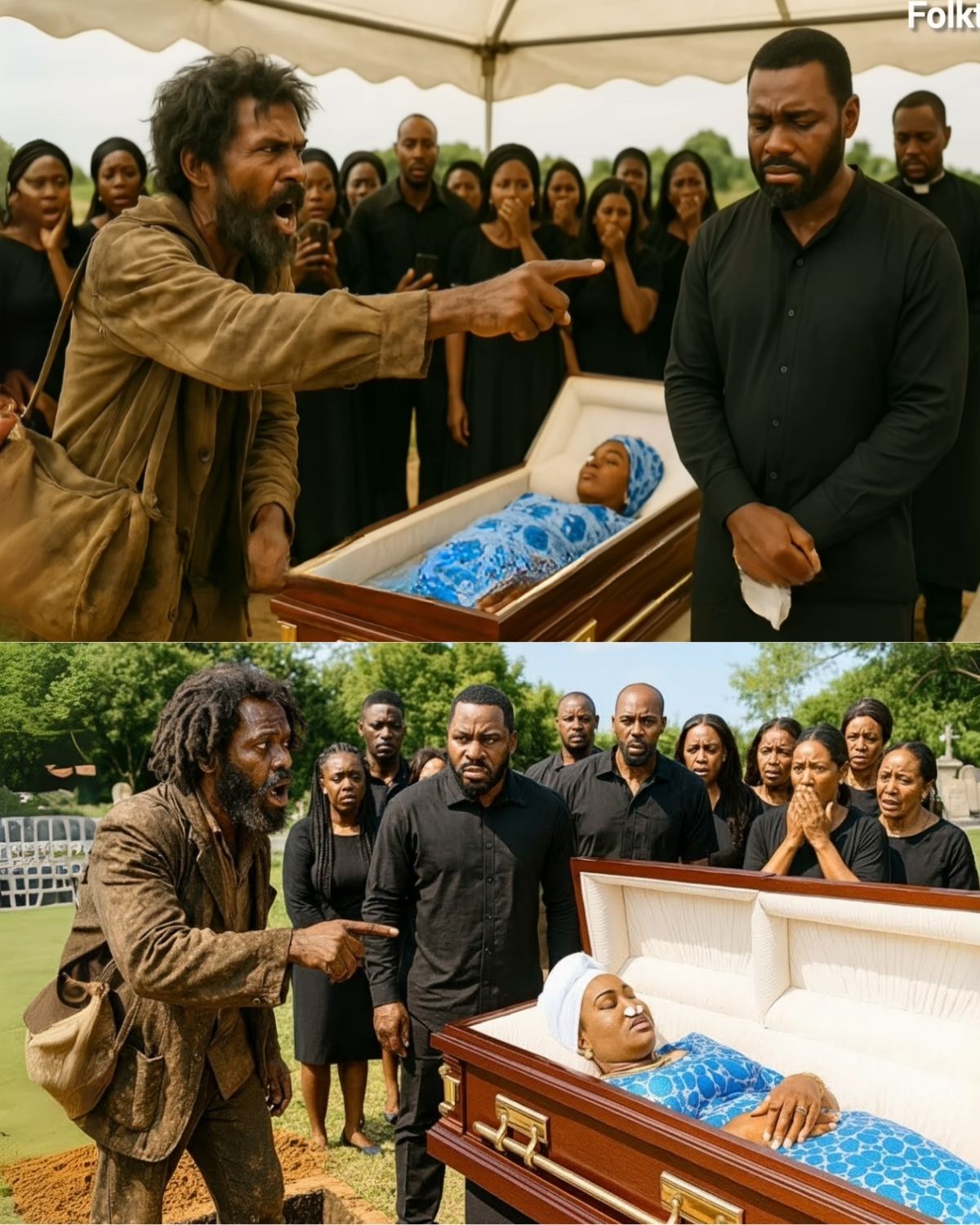 “She’s Not Dead”, Homeless Man Stops Billionaire’s Funeral To Save Her, What Happened Next Shocked