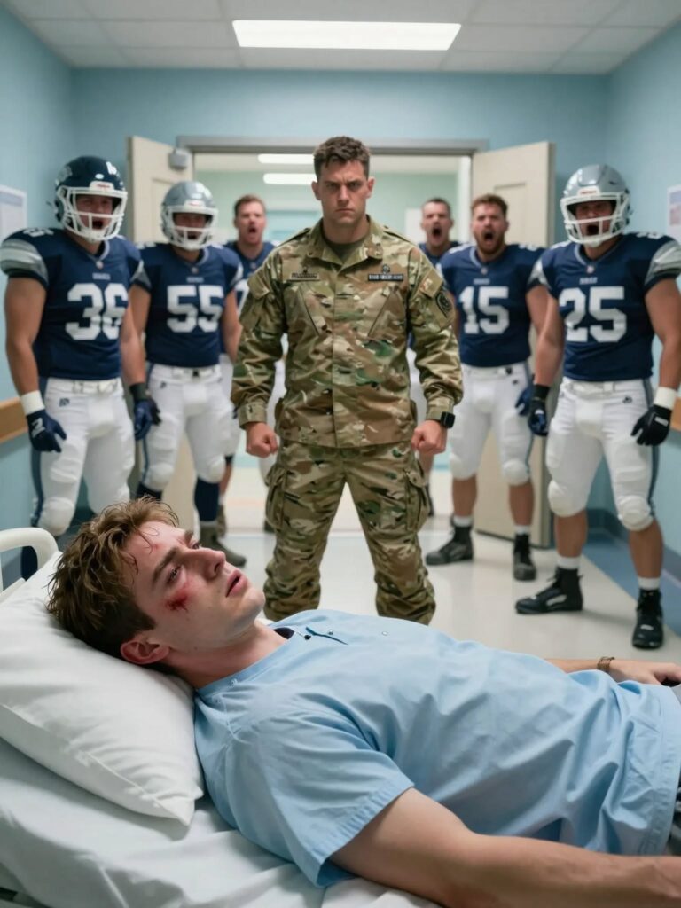 I was a Delta Force operator for 22 years. My son’s teacher called: “7 senior football players hospitalized him.” I saw him in ICU with a fractured skull. I visited the school. The principal said, “What’re you gonna do, soldier boy?” I didn’t respond. Within 72 hours, all 7 players were in same hospital. Their fathers showed up at my door with baseball bats. Big mistake…