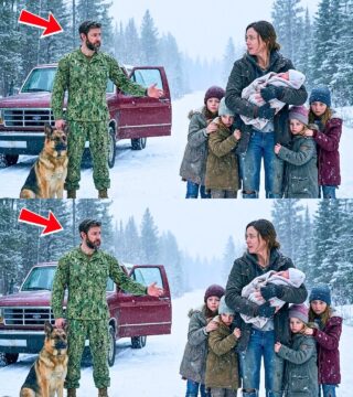 “Come With Me…” the Ex-Navy SEAL Said — After Seeing the Widow and Her Family in the Blizzard