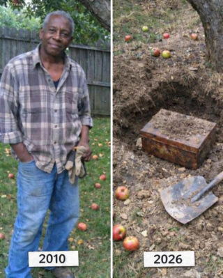 My Elderly Neighbor Died — Two Days Later, I Dug Up the Secret He Hid Under His Apple Tree for 40 Years