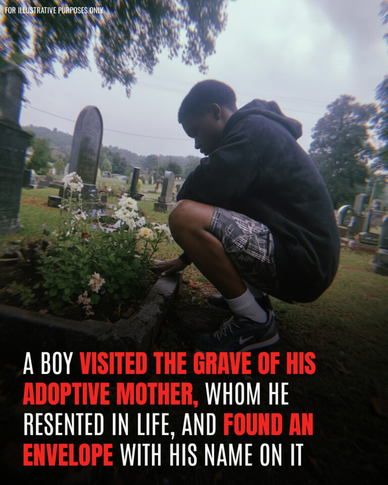 A Boy Visited the Grave of His Adoptive Mother He Resented in Life, and Found an Envelope with His Name on It