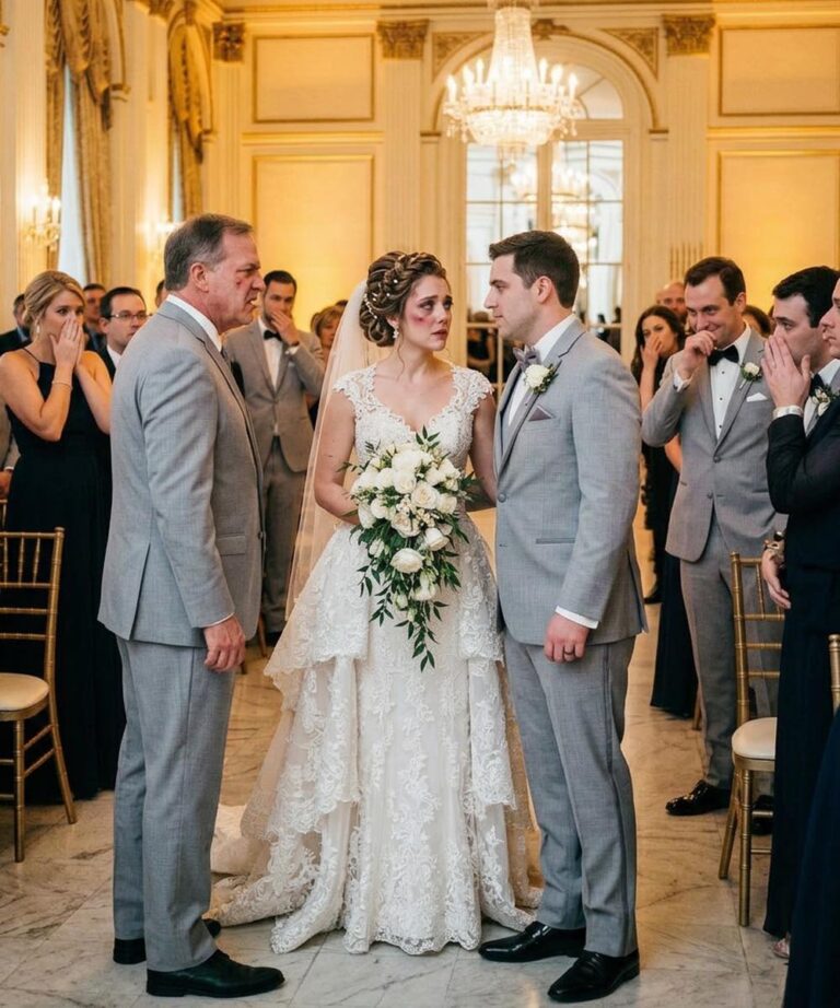 On my wedding day, my father was stunned when he saw the br:uises on my face. “My dear daughter… who did this to you?”