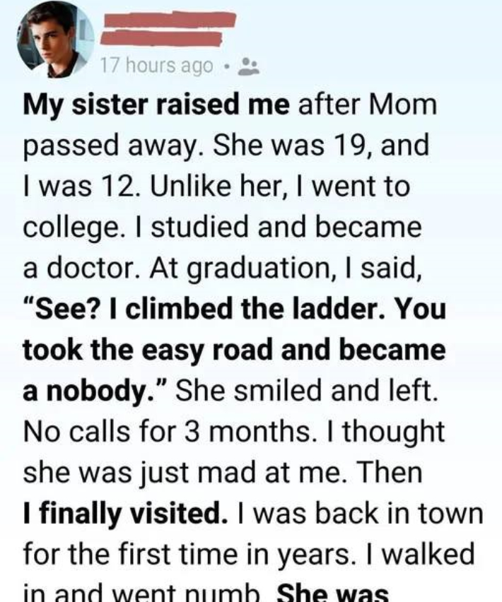 I called my sister “insignificant” after she raised me. Then I found her secret drawer and realized how wrong I was.