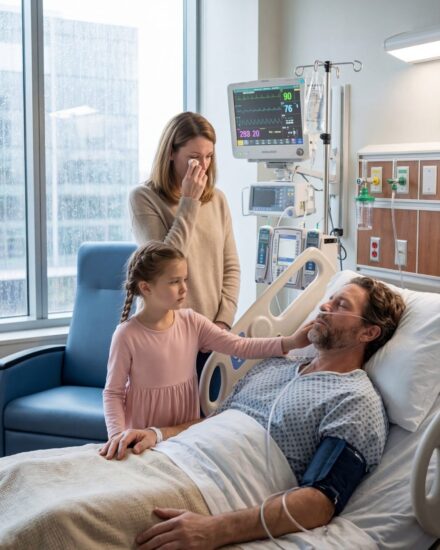 A Loyal Wife Sat Beside Her Millionaire Husband in a Coma for Three Long Years While His Cousin Quietly Took Control of the Family Company — Until a Rain-Soaked Orphan Girl Walked Into the Hospital Room Holding a Medallion From the Crash and Whispered a Name That Made the Monitors Suddenly Beep
