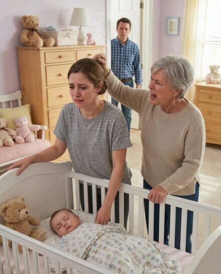 I set up the camera to check on my baby during naptime, but what I heard shattered me first: my mother snarling, “You live off my son and still dare to say you’re tired?” Then, right beside my child’s crib, she grabbed my wife by the hair.
