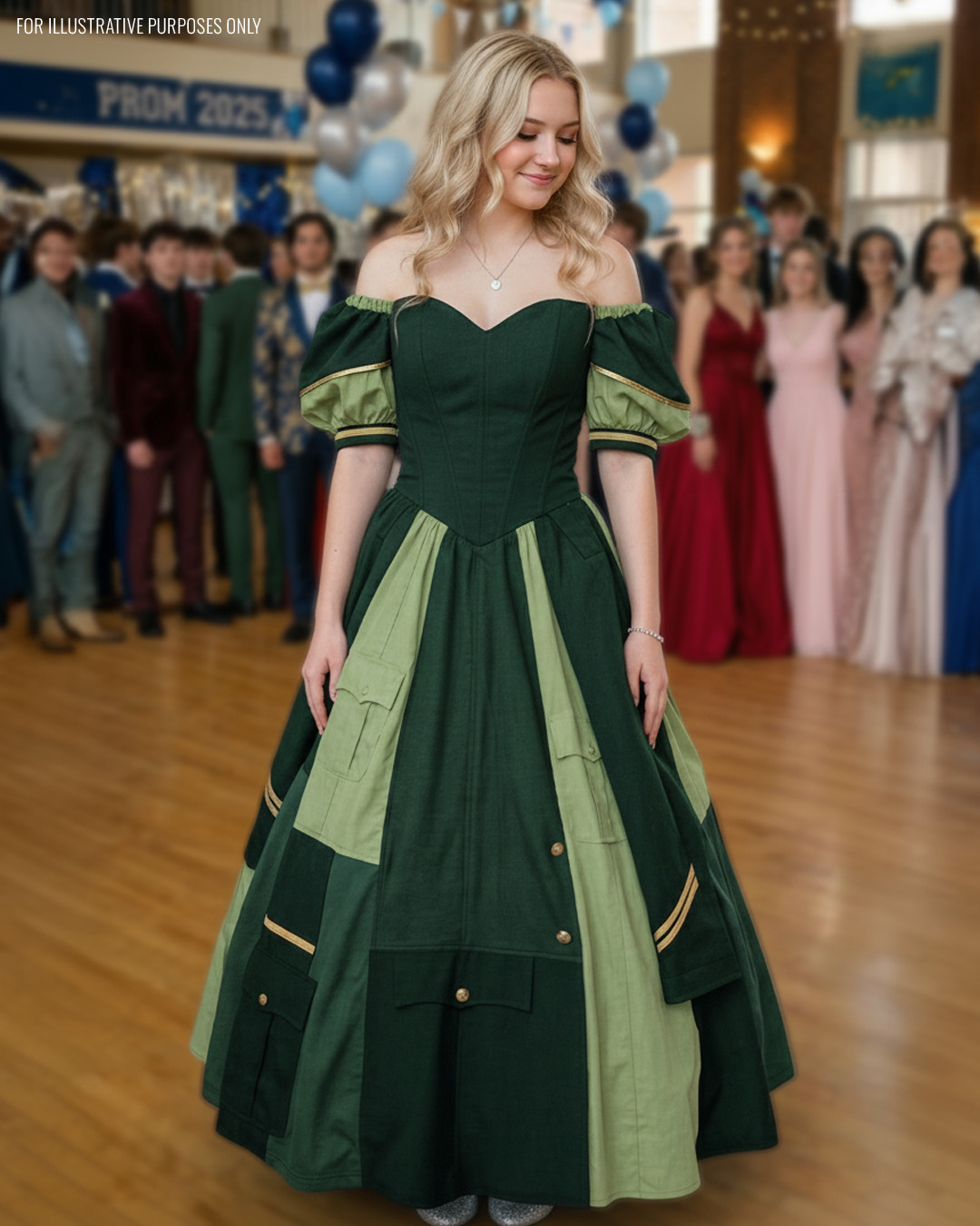 My Daughter Made Her Prom Dress Out of Her Late Father’s Uniform – When Her Mean Classmate Poured Punch on It, the Girl’s Mother Grabbed the Mic and Said Something That Froze the Whole Gym