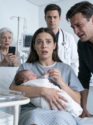 The moment the nurse placed my newborn daughter in my arms, I knew something was wrong. My husband was crying with joy, my mother-in-law kept snapping photos, but I couldn’t stop staring at the baby’s wrist. The name band had my last name on it… but the birth date was wrong. The second I asked about it, the room fell into a terrifying silence. And the head doctor looked at me like he had made a mistake he could never undo.