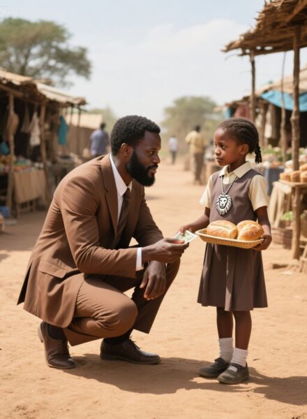 A billionaire spots a poor little girl wearing his former necklace… what happens next will shock you!