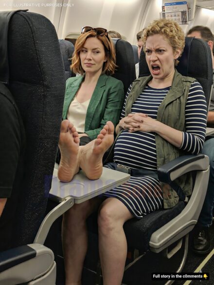Pregnant, Exhausted, and Trapped Beside the Rudest Passenger Alive—Her Bare Feet on My Tray Table Led to Karma So Perfect, the Whole Plane Cheered!