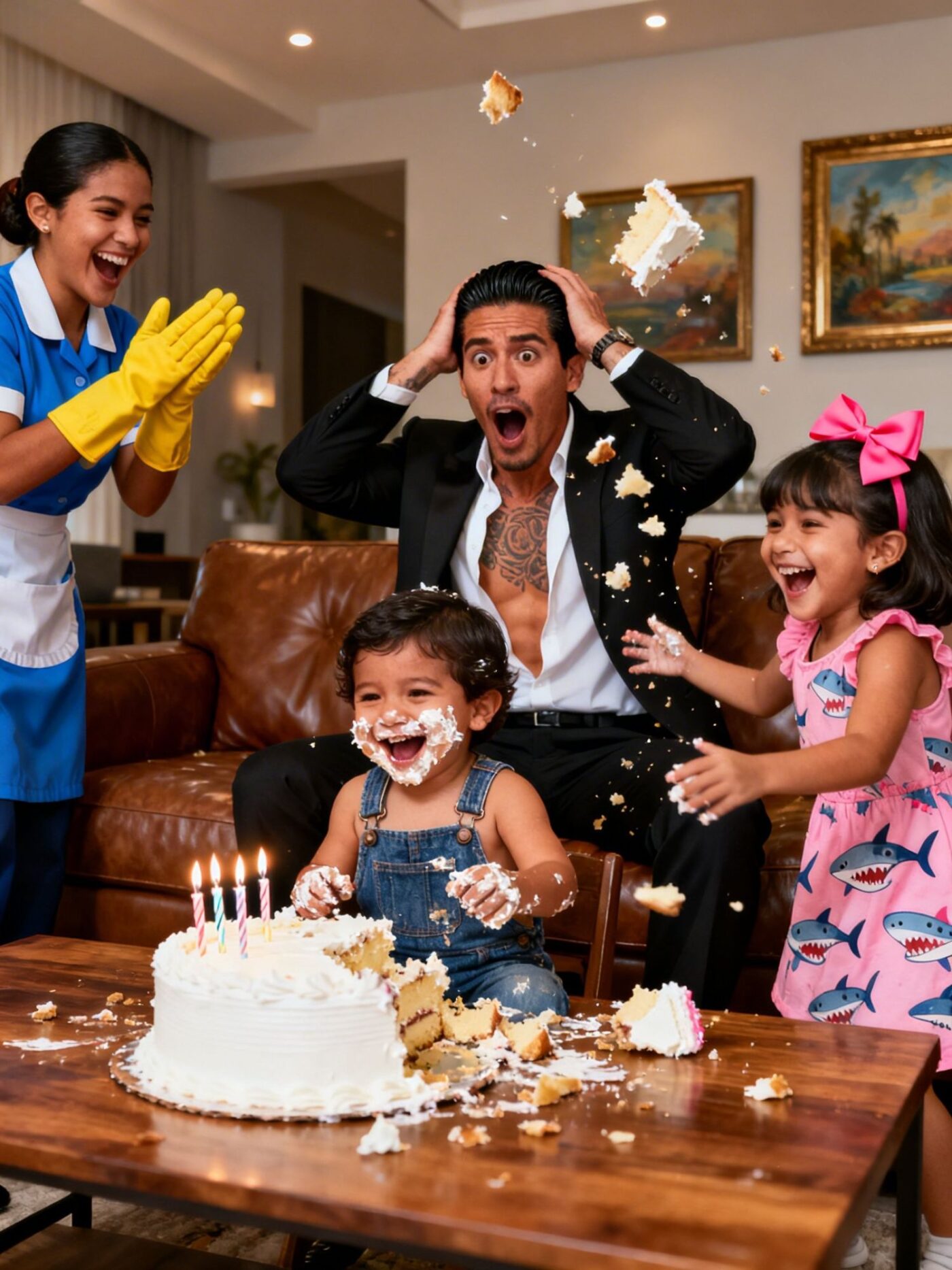 The Boss Forgotten on His Birthday… Until the Poor Maid Arrived with Two Children and Changed Everything