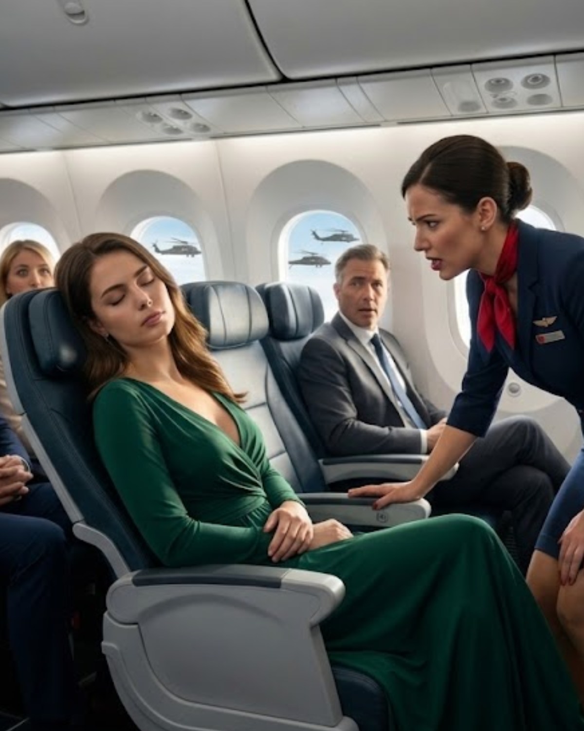 🐰 She Was Sleeping in Seat 7C — Autopilot Failed, Black Hawks Radioed: Wake Her Up, NOW