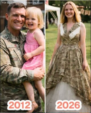 She Sewed Her Prom Dress From Her Father’s Service Uniform to Honor His Memory
