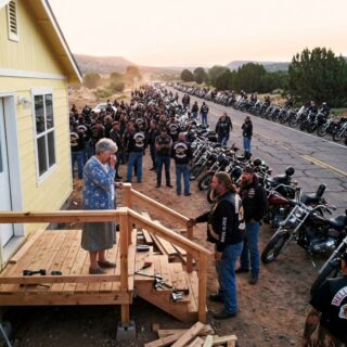 Elderly Widow Fed 30 Stranded Bikers — Next Morning 800 Hells Angels Rebuilt Her Entire House… When the elderly widow opened her door to 30 Hell’s Angels stranded in a monsoon, her neighbors called her insane.