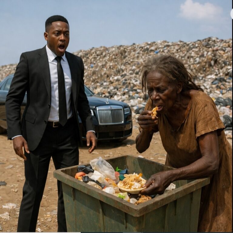 Billionaire Sees Homeless Old Woman Eating Leftover Trash at Dumpsite – What He Discovered Shock All