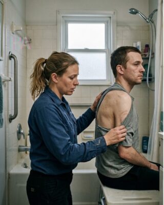 You Were Bathing Your Paralyzed Brother-in-Law When You Saw the Scars on His Back… And Realized Your Husband Had Built Your Marriage on the One Secret in That Room That Could Destroy Him