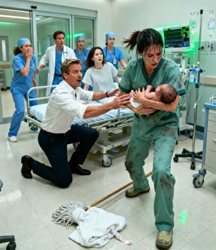 The billionaire’s baby d!ed in the hospital… until a poor cleaning woman did the unthinkable.