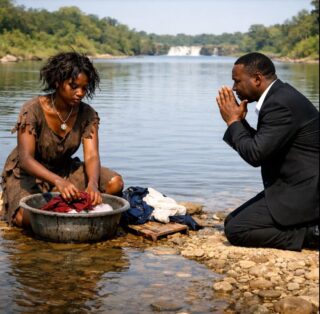 Poor Girl Was Washing Clothes by the River — Billionaire Fell to His Knees After Seeing Her Necklace