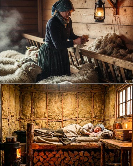She lined the walls with wool, unaware that this would save her life when a blizzard buried the city.