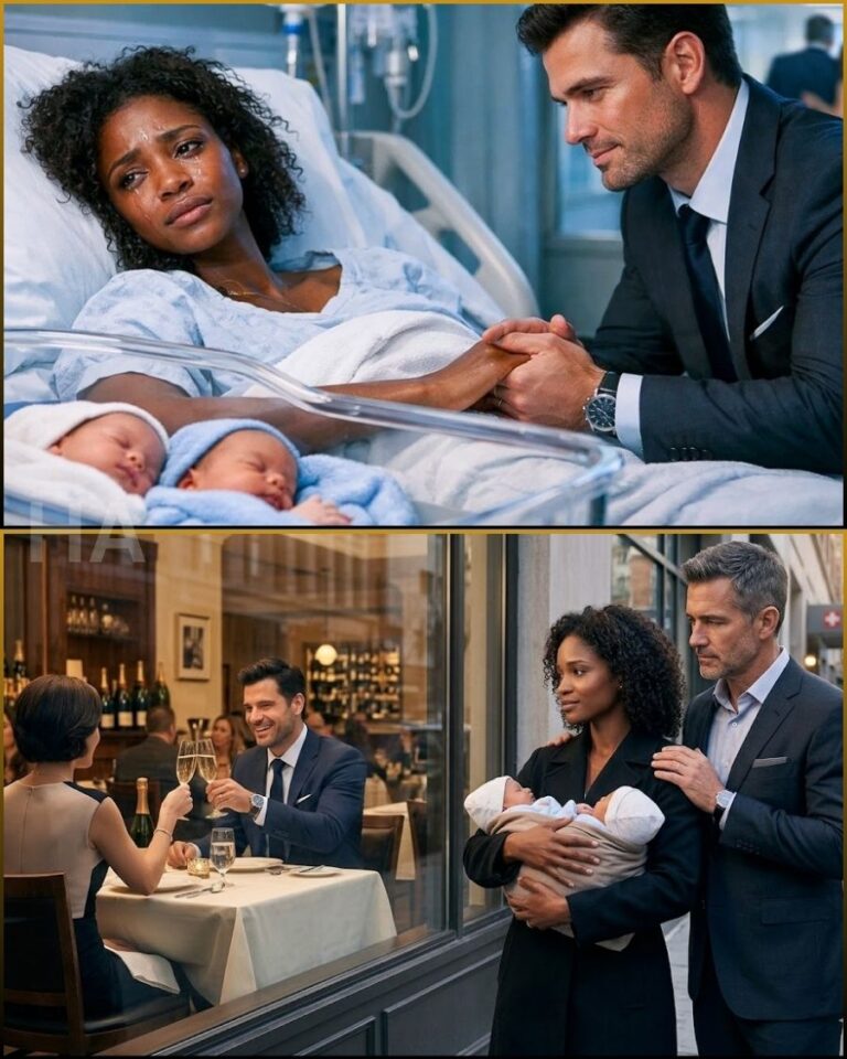 HE LET HIS PREGNANT WIFE BLEED OUT ALONE WHILE HE DRANK CHAMPAGNE WITH HIS ASSISTANT, BUT THE BILLIONAIRE HE BETRAYED YEARS AGO WALKED INTO THE HOSPITAL, SAVED HER TWINS, AND TOOK THE FAMILY HE NEVER DESERVED