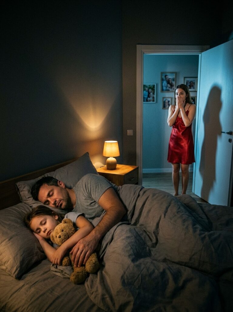 An eight-year-old girl sleeps alone, but every morning she complains that her bed feels “too small.” When her mother checks the security camera at 2 a.m., she breaks down in silent tears…