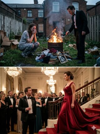 MY HUSBAND BURNED MY ONLY DECENT DRESS SO I COULDN’T ATTEND HIS PROMOTION PARTY. HE CALLED ME AN “EMBARRASSMENT.” BUT WHEN THE GRAND BALLROOM DOORS OPENED, I APPEARED IN A WAY HE NEVER EXPECTED—AND THAT NIGHT DESTROYED HIS WORLD COMPLETELY.