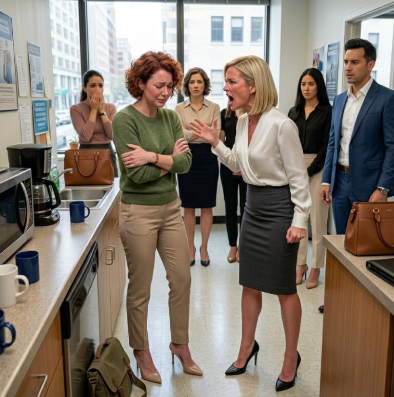 I DRANK FROM MY HUSBAND’S GLASS AT HIS COMPANY—AND HIS SECRETARY SLAPPED ME… THEN HE WALKED IN AND EVERYTHING CHANGED.